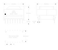 Dimensional Drawing for P6504 Half Bridge LLC Resonant Transformers