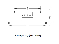 Schematic Diagram for P4020 Series Vertical Printed Circuit Board (PCB) Mount Current Transformers